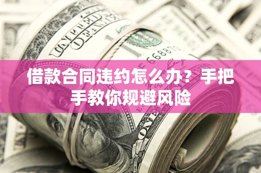 武汉借款合同违约怎么办？手把手教你规避风险