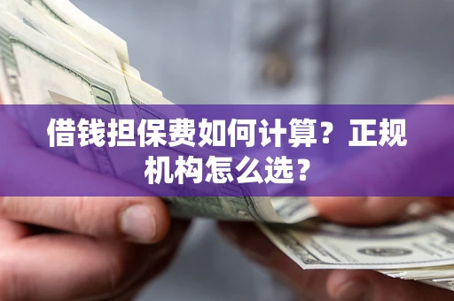 武汉借钱担保费如何计算？正规机构怎么选？