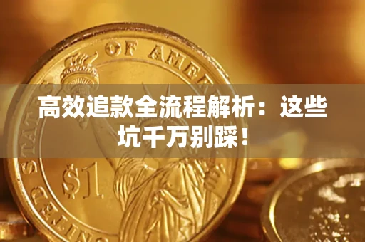 武汉高效追款全流程解析：这些坑千万别踩！