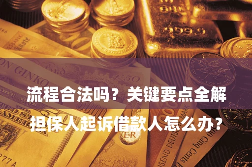 武汉

担保人起诉借款人怎么办？流程合法吗？关键要点全解析