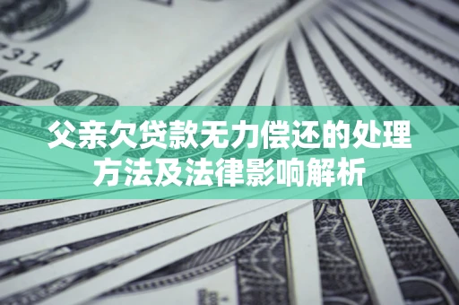 武汉父亲欠贷款无力偿还的处理方法及法律影响解析
