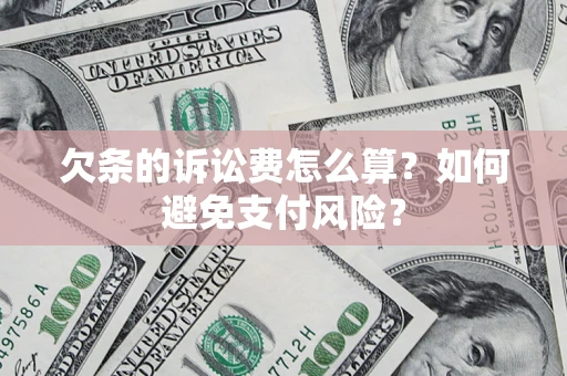 武汉欠条的诉讼费怎么算？如何避免支付风险？