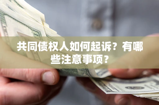 武汉共同债权人如何起诉？有哪些注意事项？
